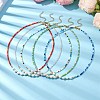 Boho Glass Beads & Shell Pearl Beaded Necklaces NJEW-JN04975-2