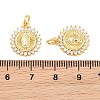Religion Brass Micro Pave Clear Cubic Zirconia Pendants CU-CBA9482-01G-11-3