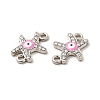 Evil Eye Alloy Enamel Connector Charms PALLOY-I217-13P-3