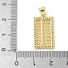 Brass Micro Pave Cubic Zirconia Pendants KK-K298-51G-3