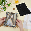 Rectangle Zinc Alloy Enamel Photo Frame Stand AJEW-WH0794-88-3