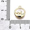 Brass Micro Pave Clear Cubic Zirconia Pendants KK-G530-01B-G-3