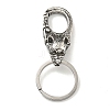 Tibetan Style 316 Surgical Stainless Steel Fittings with 304 Stainless Steel Key Ring FIND-Q101-09AS-06-1