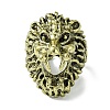 Lion Alloy Open Cuff Rings RJEW-K275-30AB-2