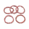 Natural Argentina Rhodochrosite Beaded Stretch Bracelets BJEW-L700-01B-4