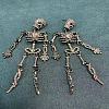 Skeleton Alloy Rhinestone Dangle Stud Earrings FS-WG3D420-02-1