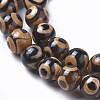 Tibetan Style 3-Eye dZi Beads TDZI-I003-02E-3