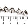 Tibetan Style Rhombus Alloy Bead Strands TIBEB-O007-05-NR-3