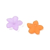 5-Petal Transparent Acrylic Bead Caps FACR-T001-06A-2