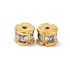 Rack Plating Brass Cubic Zirconia Beads KK-K273-14G-1