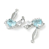 Brass Micro Pave Cubic Zirconia Pendants KK-L208-05P-06-3