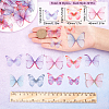 SUNNYCLUE 160Pcs 16 Style Polyester Fabric Wings Crafts Decoration DIY-SC0019-37-2