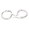 Rhodium Plated 925 Sterling Silver Hoop Earrings JE835A-02-2