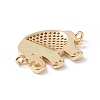 Brass Micro Pave Colorful Cubic Zirconia Connector Charms KK-B059-05G-02-3