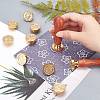 12Pcs 12 Patterns Brass Wax Seal Stamp AJEW-CP0004-30-6