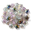 UV Plating Rainbow Iridescent Transparent Acrylic Beads OACR-C007-03-3