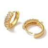 Rack Plating Brass Micro Pave Clear Cubic Zirconia Hoop Earrings Finding EJEW-B062-12G-2