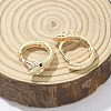 Brass Cubic Zirconia Hoop Earrings EJEW-Q014-08G-5