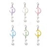 Moon with Cat Alloy Pendant Decorations HJEW-JM04200-2