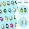28Pcs 7 Colors Alloy Glass Links/Connectors GLAA-FS0001-93-3