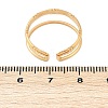 304 Stainless Steel Open Cuff Rings for Women RJEW-A056-01G-3