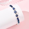 Dyed Natural Malaysia Jade & Dyed & Heated Blue Aventurine & Amazonite Nuggets & Rondelle Beaded Bracelets for Women BJEW-JB14090-01-2