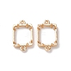 Rectangle Brass Connector Cabochon Settings KK-NH0007-04KCG-1