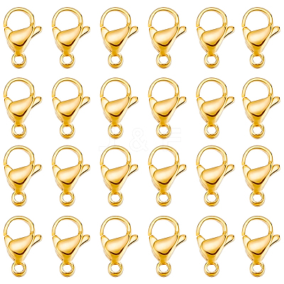 100Pcs 304 Stainless Steel Lobster Claw Clasps STAS-BBC0009-39B-G-1