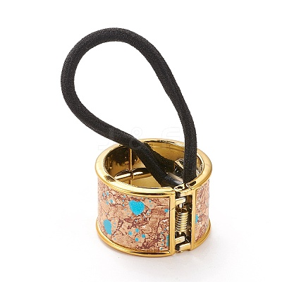 Alloy Ponytail Cuff Rubber Elastic Hair Ties LS-OHAR-P018-A06-1