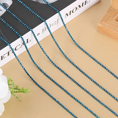 1 Roll Electrophoresis Iron Rhinestone Strass Chains CHC-GF0001-06B-1