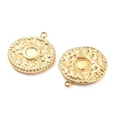 304 Stainless Steel Pendant Cabochon Settings STAS-P333-02G-1