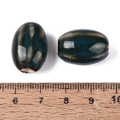 Vintage Handmade Porcelain Beads PORC-Q006-10L-1