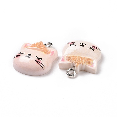 Opaque Resin Pendants RESI-J023-15H-1
