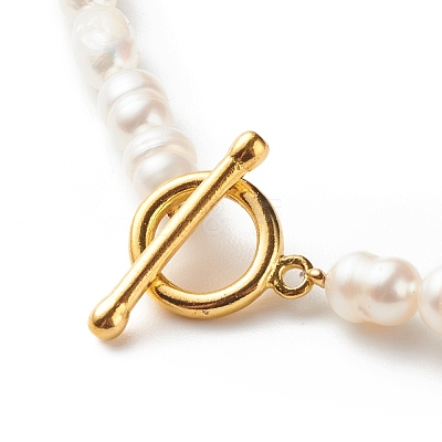 Grade A Natural Pearl Rice Beaded Necklace for Women NJEW-JN03958-1