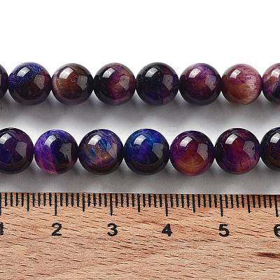 Natural Rainbow Tiger Eye Beads Strands G-NH0002-A01-B03-1