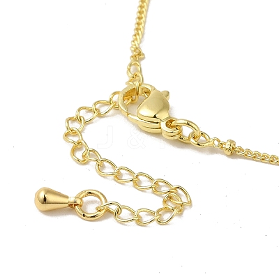Brass Micro Pave Clear Cubic Zirconia Pendants Necklaces NJEW-K269-05G-04-1