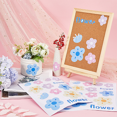 PVC Self Adhesive Flower Car Sticker DIY-WH0453-57B-1