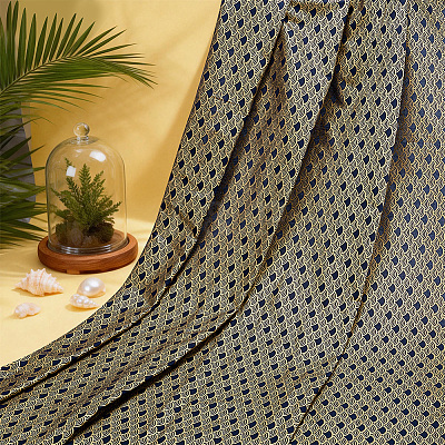 Fish Scales Pattern Japanese-style Cotton Fabric DIY-WH0579-98A-1