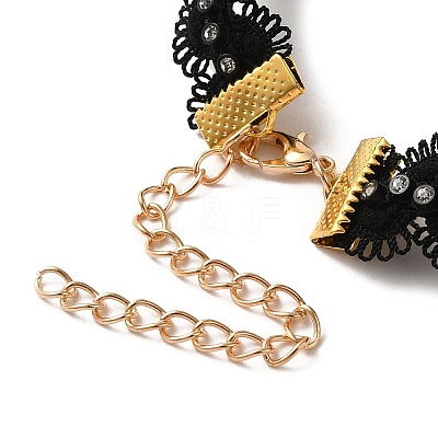 Polyester Lace Choker Necklaces NJEW-M210-01C-1
