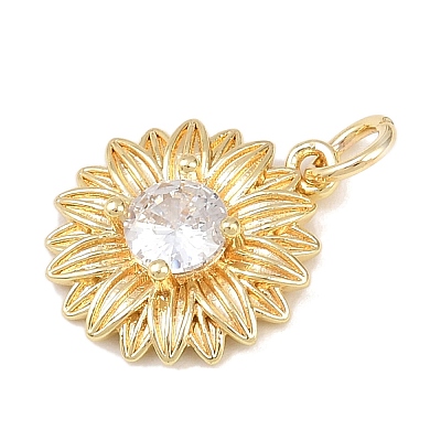 Brass Micro Pave Cubic Zirconia Pendants KK-H525-05E-G-1
