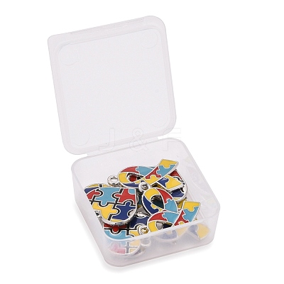 8Pcs 2 Style Enamel Alloy Pendants ENAM-LS0001-09P-1
