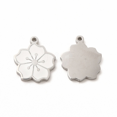 304 Stainless Steel Enamel Charms STAS-F291-06P-03-1