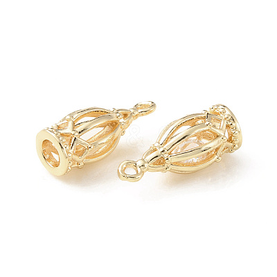 Brass Cubic Zirconia Pendants KK-G462-17KCG-1