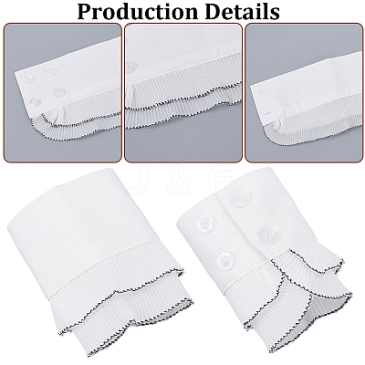 Removable Cotton Wrist Cuffs AJEW-WH20048-34-1