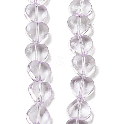 Baking Paint Transparent Glass Beads Strands DGLA-A08-T8mm-KD08-1
