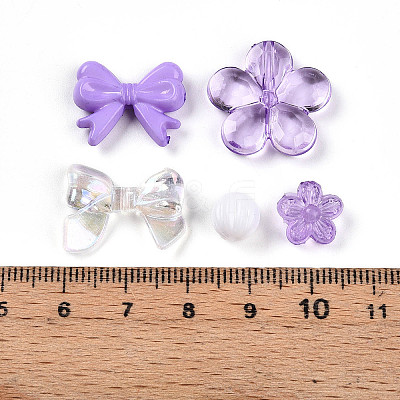 Transparent & Opaque Acrylic Beads TACR-T028-26G-1