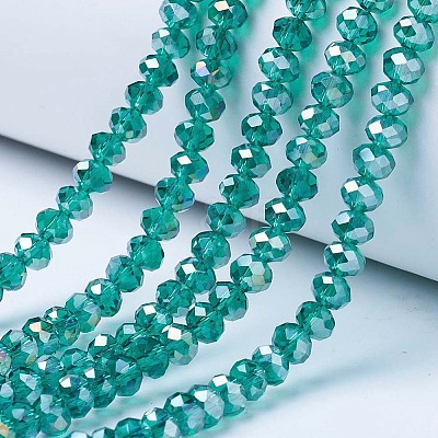 Electroplate Glass Beads Strands EGLA-A034-T1mm-B04-1