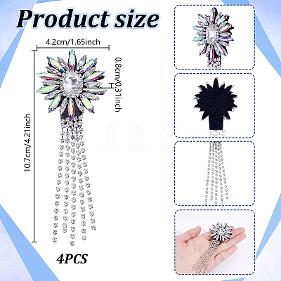 Glass Clothing Patches PATC-WH0028-026C-1