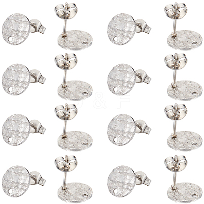 50Pcs 304 Stainless Steel Stud Earring Findings STAS-SC0008-57P-1