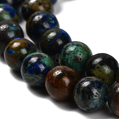 Natural Azurite Beads Strands G-P568-A02-01-1